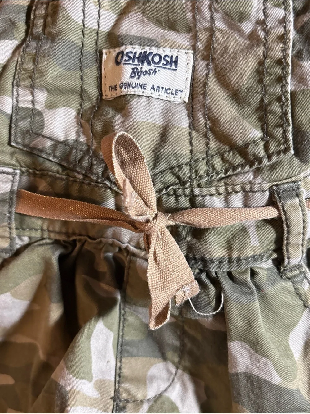 OshKosh B'gosh Girls' Camo Skirt Overalls - Olive & Tan size 12 Male Months
